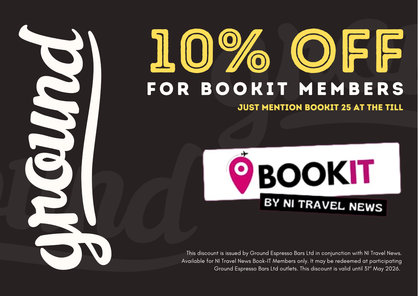 10% Off Ground Espresso Bars